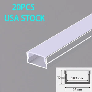 20Pcs LED Strip Light U Type Channel 3.3ft Each Aluminum Profile Channel Holder - Picture 1 of 6