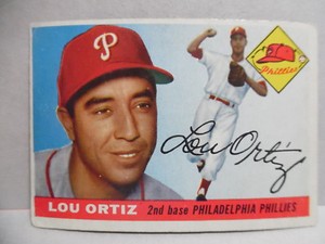 1955 TOPPS # 114 LOU ORTIZ BASEBALL CARD - ROOKIE CARD