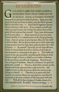 Desiderata geprägtes Stahlschild 300mm x 200mm (hi) - Bild 1 von 1