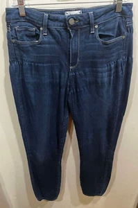 PAIGE Jeans Women’s Size 30 Blue Verdugo Ankle Mid Rise Denim Whiskered - Picture 1 of 8