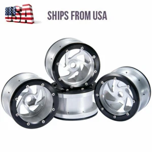 4PCS 2.2'' Alloy Beadlock Wheel Rims For 1/10 RC Axial Wraith RR10 YETI TRX-4 US - Picture 1 of 12