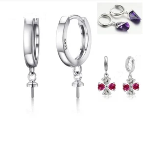 6 Pairs 925 Sterling Silver European Style Lever Back Ear Wire Jewelry Findings - Picture 1 of 2