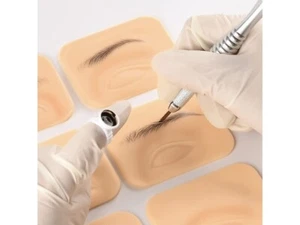 New Thickened Silicone Practice Skin Tattoo Trainning Skin 3D Eyelid Learning - Picture 1 of 12