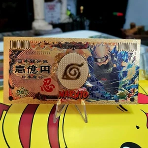Banconota in Oro Vero 24k Naruto Shippuden (Kakashi) con Certificato Originale - Bild 1 von 8