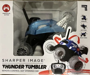 Thunder Tumbler Sharper Image Remote Control 360 Spinning Car Blue - Picture 1 of 4