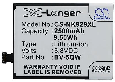 3.8V Battery for Nokia iCOM Lumia 929 Lumia 929+ BV-5QW Premium Cell UK NEW - Image 1 of 4