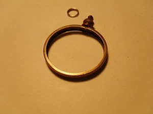 1 Brass U.S. Quarter Bezel previously owned with attaching ring - Picture 1 of 1