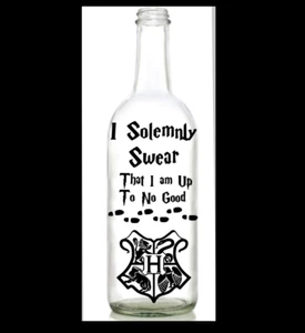 Calcomanía de vinilo pegatina para botella de vino Harry Potter juro solemnemente pasos - Imagen 1 de 1