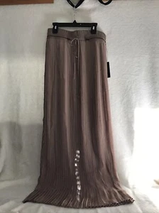 Falda Larga Plisada JCP Worthington Petites Marrón Talla Pequeña Ret $36 (TW-1764) - Imagen 1 de 5