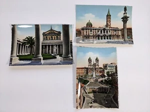 Lot 3 Postcards Rome Cesare Capello St.Paul Trinita del Monti St.Maria Majeure - Imagen 1 de 11