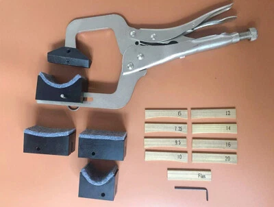 Hand Held Fret Press, w/ 9 Radius Inserts + 4 Neck Supports, For Any Neck - Image 1 of 2