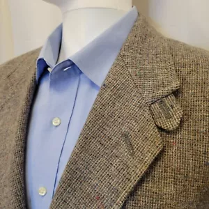 Pendleton sport coat mens 42L barleycorn tweed speckled elbow patch VTG USA - Picture 1 of 20