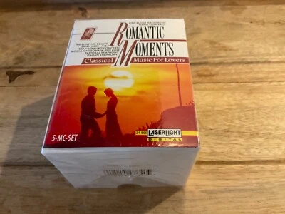 ROMANTIC MOMENTS 1992 DELTA MUSIC LASER LIGHT DIGITAL CASSETTE LOT OF 5 NEW  - Imagem 1 de 4