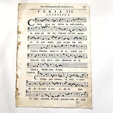 1590 Early Music Sheet Huge Folio Leaf - Printed In Latin - Post Incunable Old B