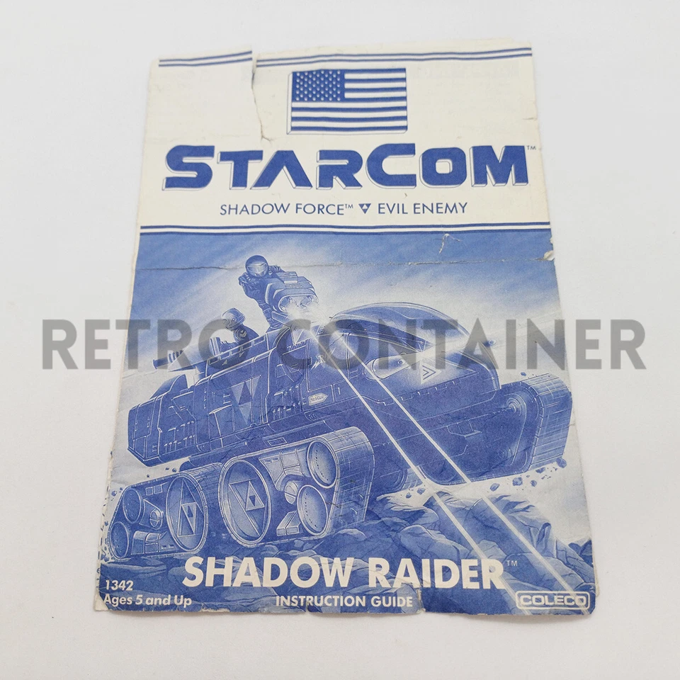 Vintage MATTEL COLECO STARCOM - Shadow Raider - Instructions Sheet Leaflet - Immagine 1 di 1