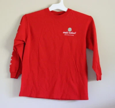 Camisa de neve Simply Southern Youth manga longa Let It tamanho juvenil pequena NOVA - Imagem 1 de 4