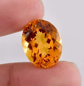 Zafiro amarillo de Ceilán 21,00 quilates piedra preciosa suelta natural impecable (GIT) certificada - Imagen 1 de 5