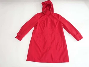 Lands' End Women's Rain Coat XL Petite / 18P Removable Hood Snap Buttons PXL - Picture 1 of 9