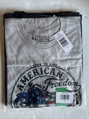 GALT Men’s Short Sleeve Patriotic Graphic T-Shirt 2-pack,  Gray & Blue Each, XL Foto 1 de 2