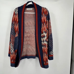 Garland Damen Boho Patchwork Strickjacke Pullover Gr. L Americana Southwest Vintage - Bild 1 von 7