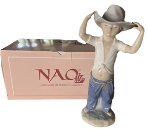 Lladro NAO Figur 00162 My Charming Cowboy Boy in Hut neuwertig in Box - Bild 1 von 9