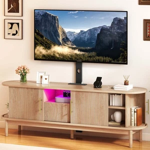 LED TV Stand with Power Outlet Entertainment Center TV Mount for 32-75 inch TVs - Picture 1 of 10