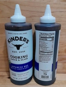 2CT: KINDER'S Japanese Organic BBQ Cooking Sauce & Glaze w/SOY GINGER GARLIC 27z - Picture 1 of 2