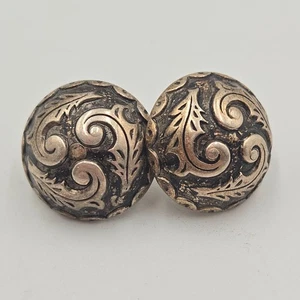Orecchini con bottoni in argento stile Art Nouveau - Foto 1 di 2