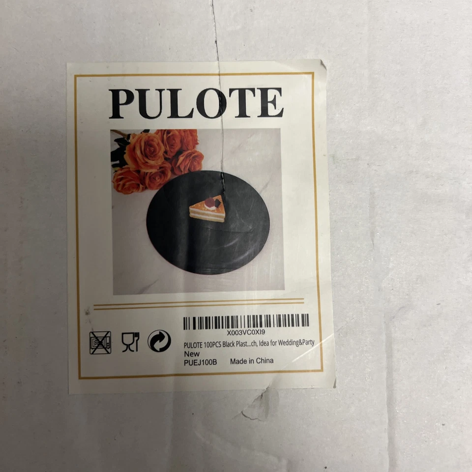 Placas desechables negras de 100 piezas - Placas desechables negras de alta resistencia NUEVAS EN CAJA Foto 1 de 1