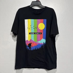 Threadless Mens Life in Technicolor Graphic Print T-Shirt Size L Please stand by - Picture 1 of 8