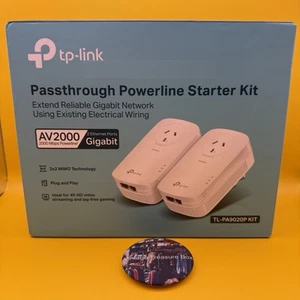 TP-Link AV2000 2 Port Gigabit Passthrough Powerline Starter Kit TL PA9020P Open - Photo 1/8