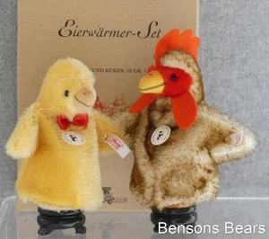 Steiff 2003 Edición Club Calentador de Huevos Acogedor Set Gallina y Pollito Mohair 12cms Ean 420344 - Imagen 1 de 9