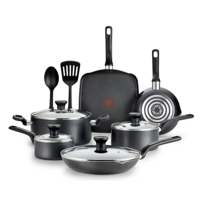 TEFAL T-fal Easy Care 12-Piece Non-Stick Cookware Set, Pots and Pans, Grey 🔥🔥🔥
