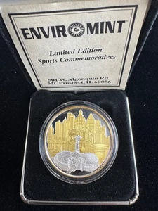 24K Gilded 1996 Atlanta,Georgia Olympic BASKETBALL Silver 1 Troy oz. #658 RARE - Picture 1 of 3
