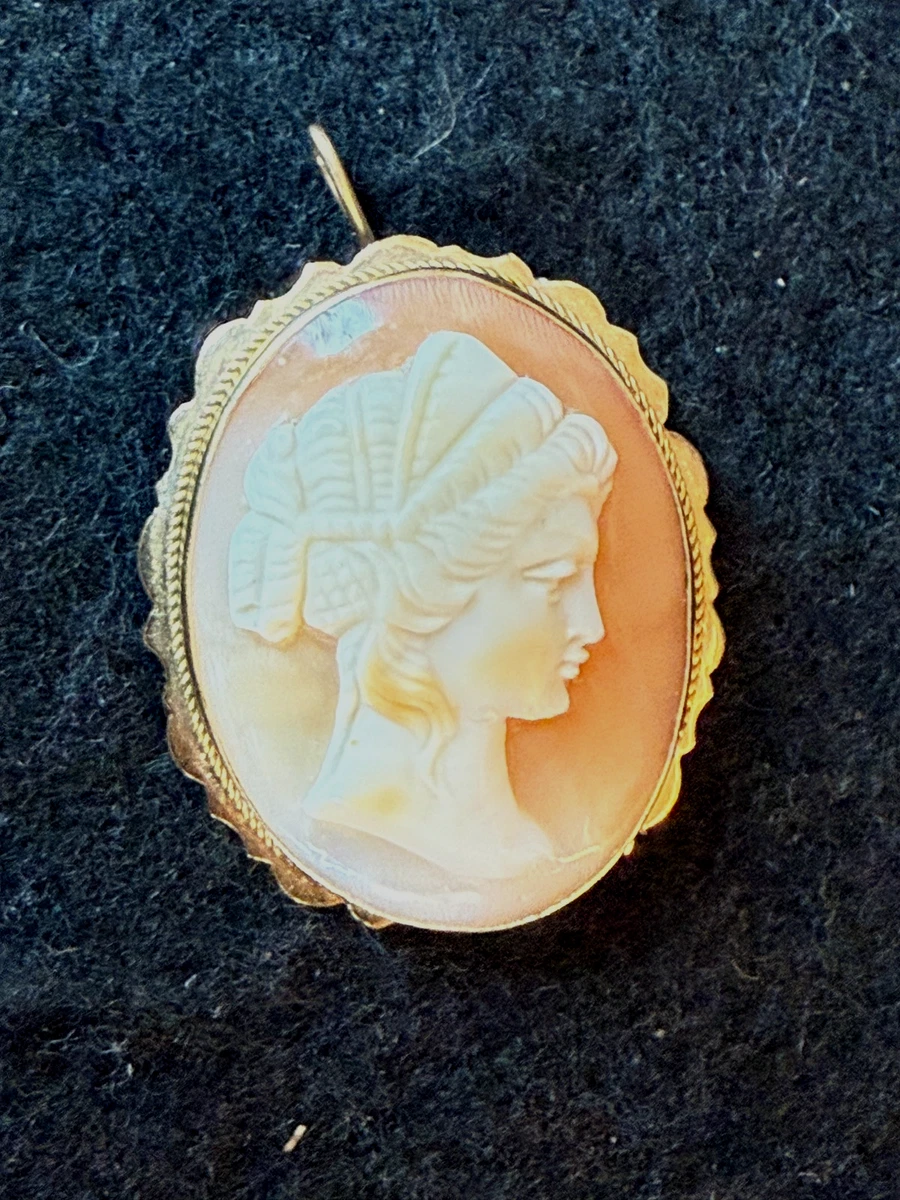 Venta - Broche De Camafeo Antiguo - Collar Colgante De Concha Tallada – MJV