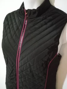 RUBY RD Puffer Vest Women's Large Black Full Zip Pockets Lightweight Outdoor  - Picture 1 of 8
