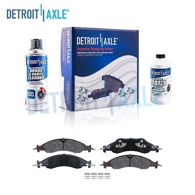 Front Ceramic Brake Pads w/Hardware for 2007 - 2009 Ford Expedition Navigator - Image 1 of 4