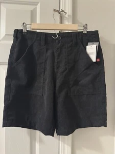 Pantalones Cortos Chinos Quicksilver Negro Pana Para Hombre Talla 30 Nuevos con Etiquetas Surf $80 Minorista Playa - Imagen 1 de 6