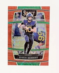 2022 Select Draft Picks Red Lazer Prizm Justin Herbert Concourse #38 Oregon - Picture 1 of 1