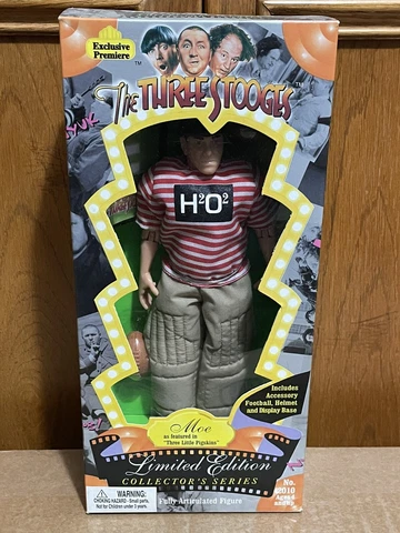 Moe 3 Stooges 1996 Action Figure Toy New In Package Sealed NIP Cover