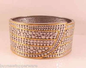 Park Lane "Entourage" Hinged Cuff Bracelet - NEW - Orig. $55 Brand New - Picture 1 of 6