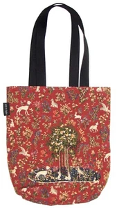 BELGIAN TAPESTRY SHOPPING TOTE BAG 38CM X 34CM, MILANI, TREE WITH ANIMALS - Picture 1 of 5