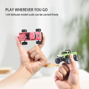 Mini RC Monster Truck USBC Rechargeable Underflow with Trailer,1:64 Scale AlloTx - Picture 1 of 19