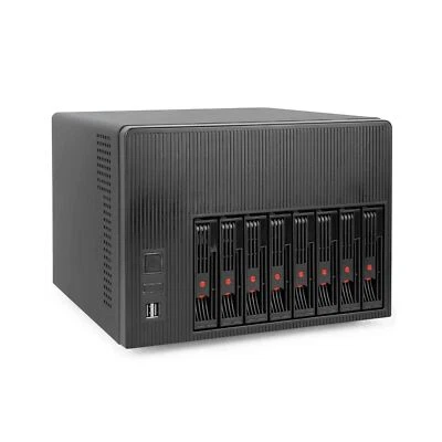 K7 8 Bay NAS Case, Computer Enclosures Compatible Micro-ATX Mini-ITX Motherbo... - Image 1 of 4