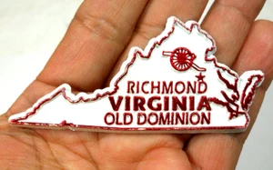 Neu Virginia Karte Old Dominion State Richmond magnetisches Souvenir Kühlschrankmagnet - Bild 1 von 3