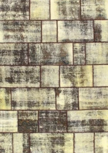 Light Green patch work rug 5 x 7 - Picture 1 of 2