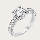 Diamond Wedding Ring Igi Gia Lab Created 0.95 Carat Round Cut Platinum Size 5 6