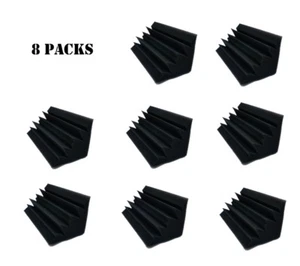 8 piezas Trampa para bajos negros de espuma acústica insonorizada esquina estudio de pared hogar 10x5x5 - Imagen 1 de 4