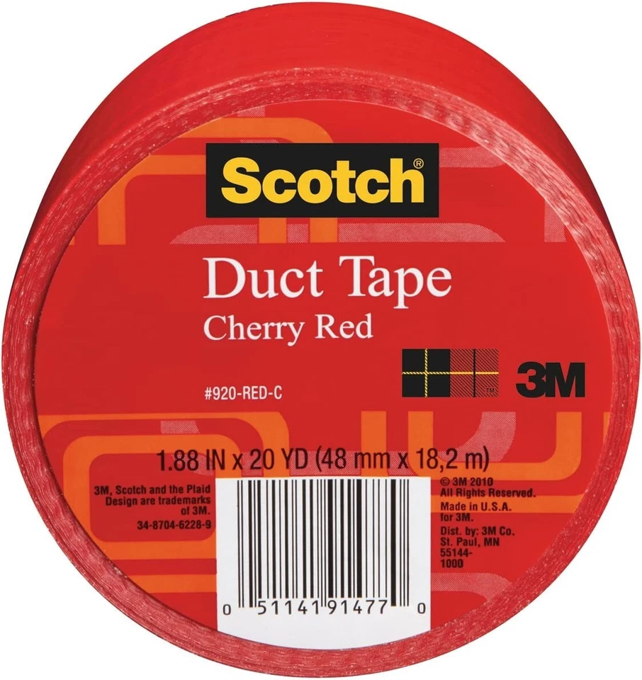 Scotch Duct Tape, 1.88 in x 20 yd, Cherry Red, 1 Roll Durable, Waterproof - Image 1 of 1