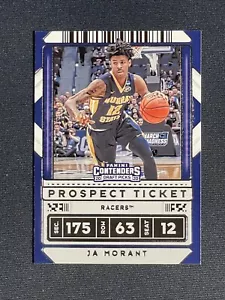 2019-20 CONTENDERS DRAFT PICKS Ja Morant RC Rookie Prospect Ticket Murray St 144 - Picture 1 of 6